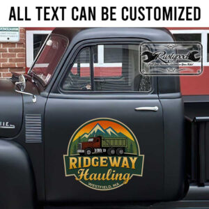 personalized truck graphics hauling company sign vehicle lettering sticker 13652