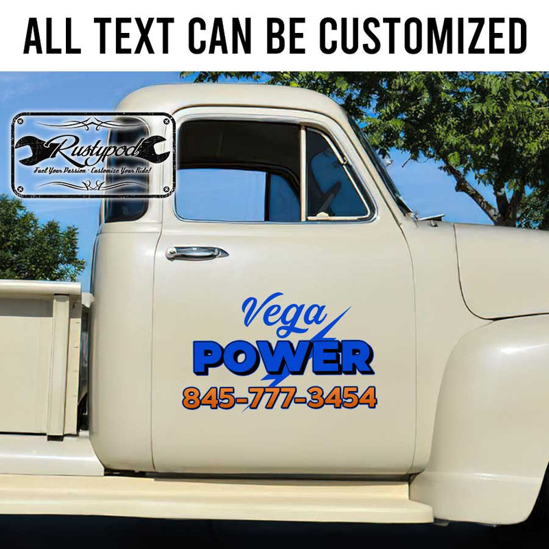 personalized electric company sign truck graphics pick up door sign sticker 13653 - Image 2