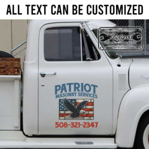 personalized masonry services company lettering construction company sign car lettering door sign sticker 13657