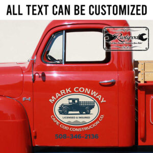 personalized construction company sign car lettering sign vehicle graphics sign sticker 13660