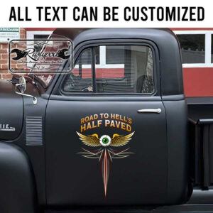 personalized flying eyeball lettering pinstriping art lettering kustom kulture sticker 13661