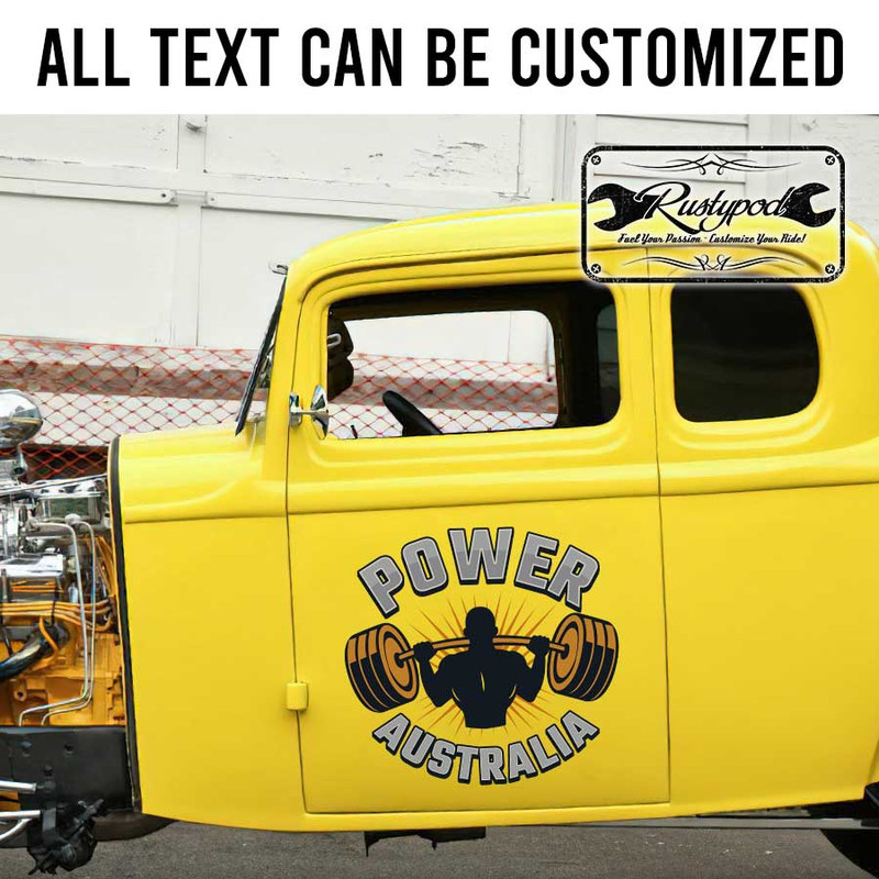 personalized gym club lettering sign car door sign kustom kulture vehicle lettering sticker 13675 - Image 2