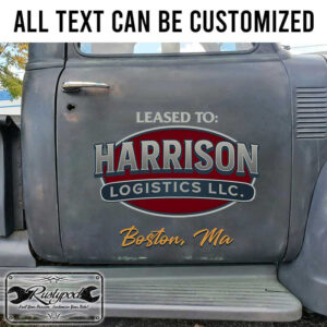 personalized truck graphics logistic company door sign long haul lettering usdot lettering sticker 13676