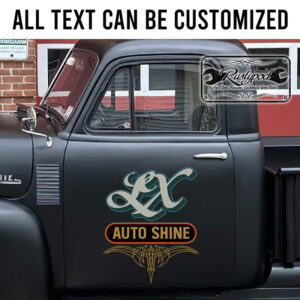personalized pinstriping garage sign auto shine vehicle lettering hot rod garage sign company door sign sticker 13677