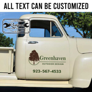 personalized out door design company sign landscape company sign tree service company sign vehicle graphics sticker 13681