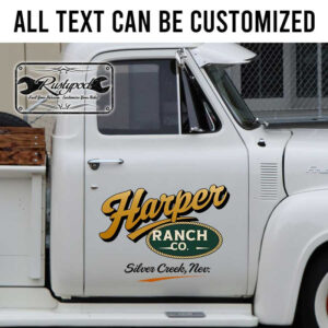 personalized farm sign ranch company sign truck graphics vehicle lettering sticker 13689