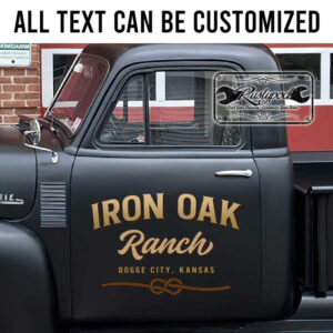personalized farm lettering hot rod door art ranch lettering car lettering sticker 13691