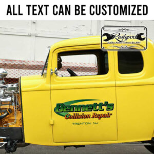 personalized company sign vehicle lettering collision repair garage sign sticker 13699