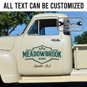 personalized farm sign acres lettering ranch sign company door sign sticker 13707