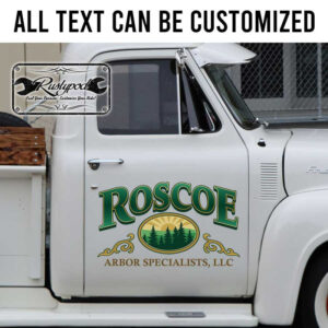 personalized land scaping compnay lettering arbor service company sign tree service company sign sticker 13708