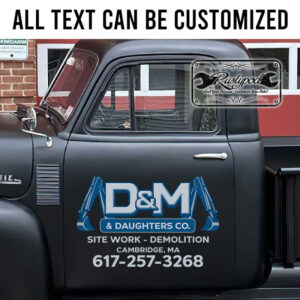personalized site work demolition excavator service company sticker 13709