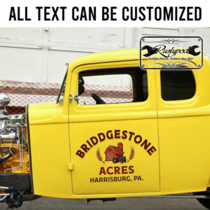 personalized acres lettering decal farm lettering sign decal hot rod decal ranch sign sticker 13718