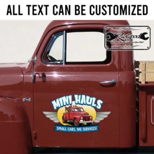 personalized garage lettering decal hot rod lettering decal towing truck graphics sticker 13725