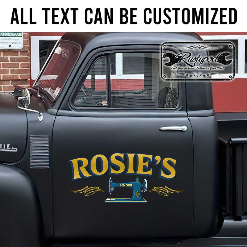 personalized pinstriping handy craft lettering decal sewing machine logo lettering decal sticker 13726