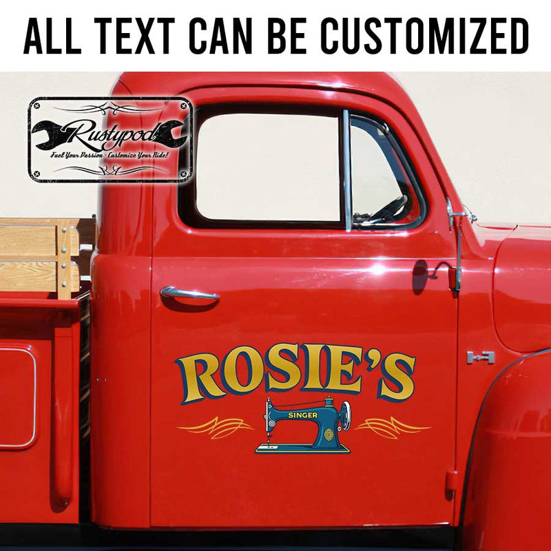 personalized pinstriping handy craft lettering decal sewing machine logo lettering decal sticker 13726 - Image 2