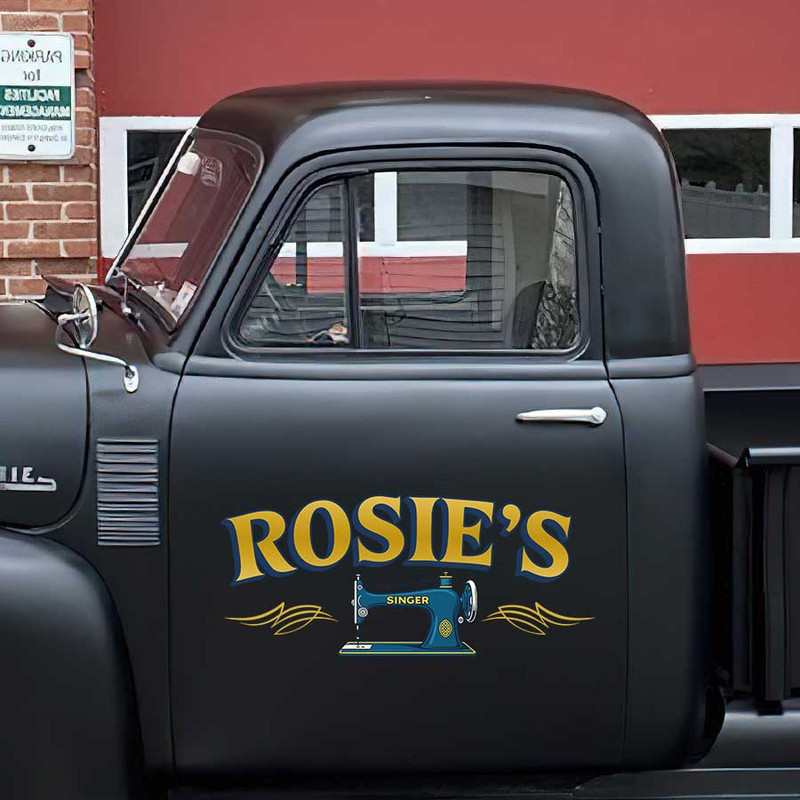 personalized pinstriping handy craft lettering decal sewing machine logo lettering decal sticker 13726 - Image 3