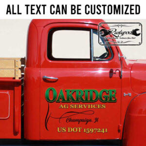 personalized truck graphics decal usdot decal company lettering door sign sticker 13732