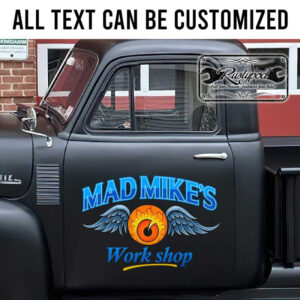 personalized flying eyeball lettering hot rod lettering decal vehicle lettering sticker hot rot sticker kustom kulture sticker 13733