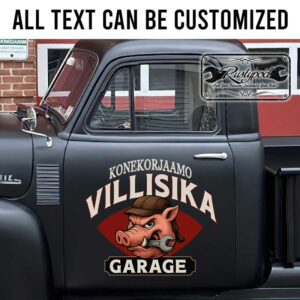 personalized wild hog lettering decal shop truck door art sticker car sticker garage sign hot rod sticker 13737