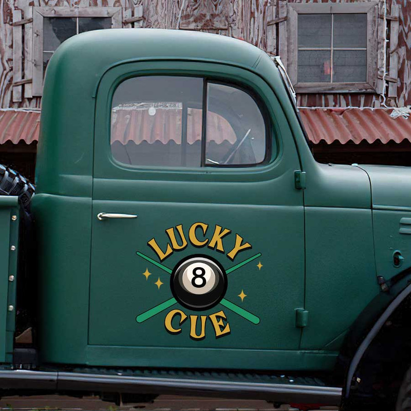 personalized eight ball lettering hot rod sticker vehicle lettering decal kustom kulture sticker 13738 - Image 3