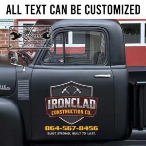 personalized instruction company lettering decal truck graphic lettering sticker 13743