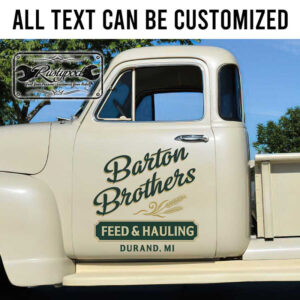 personalized farm lettering decal feed and hauling company sign decal ranch sign sticker 13772