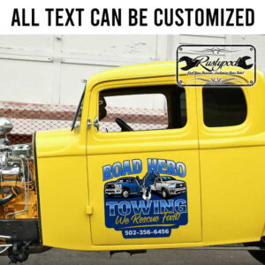 personalized towing service lettering decal recovery garage sign truck graphics sticker 13776