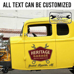 personalized auto service garage lettering decal repair service sign decal shop truck door art sticker 13782
