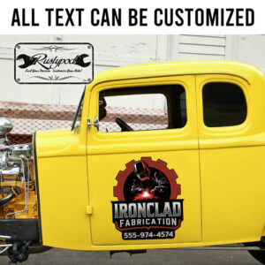 personalized fabrication work lettering decal welding lettering decal iron work lettering sticker 13784