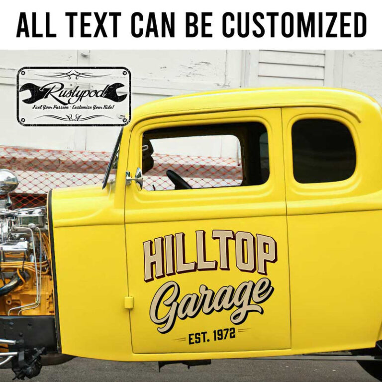 personalized vintage lettering decal shop truck lettering decal car ...