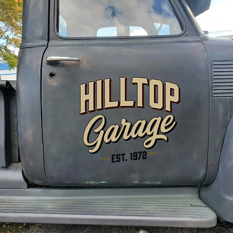 Auto Lettering Decals personalized vintage lettering decal shop truck lettering decal car ...