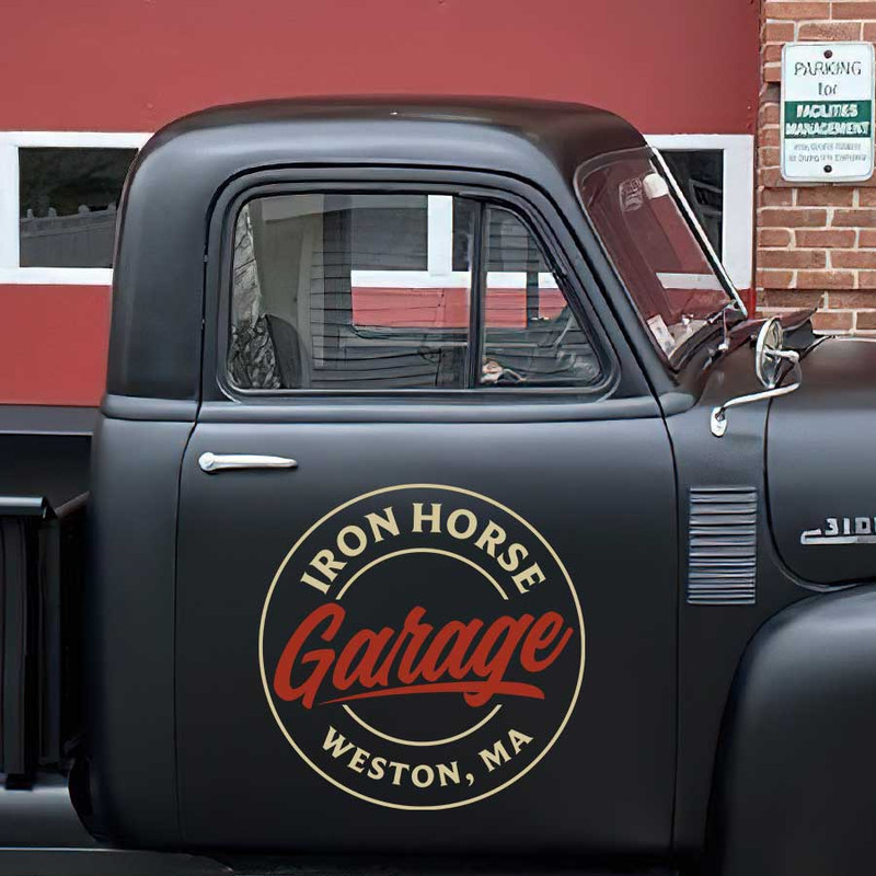 personalized repair service lettering decal hot rod lettering decal garage lettering decal rat rod door art sticker 13792 - Image 3