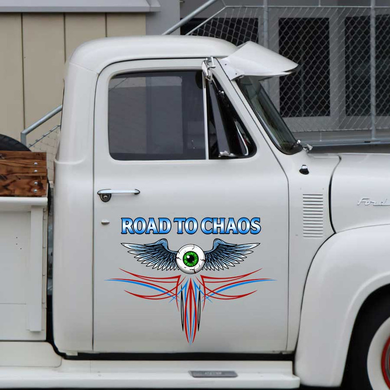 personalized flying eyeball lettering decal pinstriping art decal sign writing decal hot rod lettering sticker 13800 - Image 3