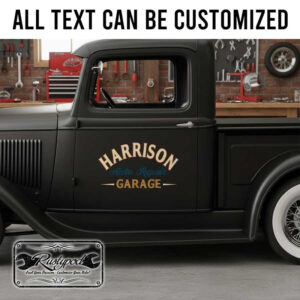 personalized auto repair garage lettering decal shop truck lettering decal car lettering decal kustom kulture sticker 13810
