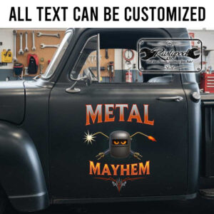 personalized metal work lettering decal welding company lettering decal iron work lettering decal garage sticker 13852