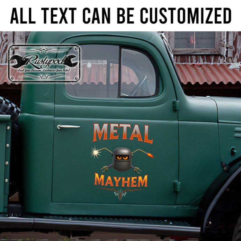 personalized metal work lettering decal welding company lettering decal ...