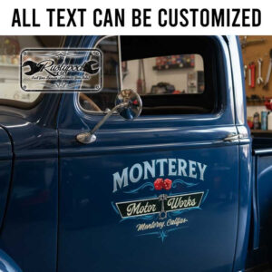 personalized pinstriping piston lettering decal dice logo decal shop truck door art decal hot rod art sticker 13854