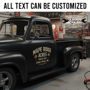 personalized pinstriping art decal farm sign decal acres sign decal truck graphics sticker 13864