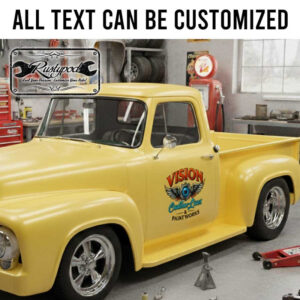 personalized flying eyeball lettering decal gear head flying eyeball sticker hot rod sticker 13896