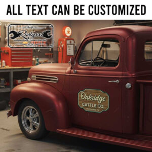 personalized farm sign decal cattle company sign decal ranch sign decal truck graphics sticker 13899