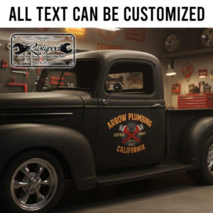 personalized plumbing company sign decal vehicle graphics decal kustom kulture sticker 13900