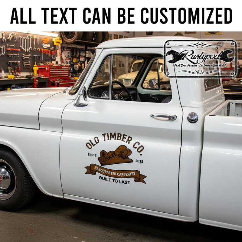 personalized woodworking lettering decal handcrafted carpentry sign decal car lettering sticker 13905 - Image 2