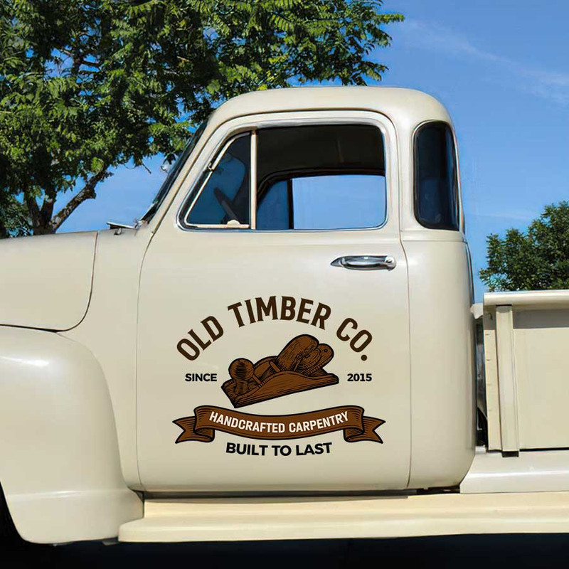 personalized woodworking lettering decal handcrafted carpentry sign decal car lettering sticker 13905 - Image 3