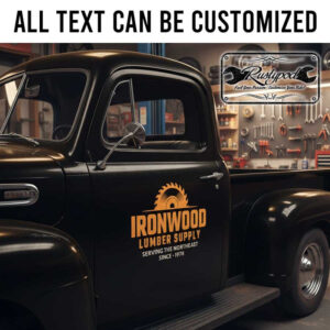 personalized ironwood lettering decal lumber supply lettering decal woodworking sticker 13906