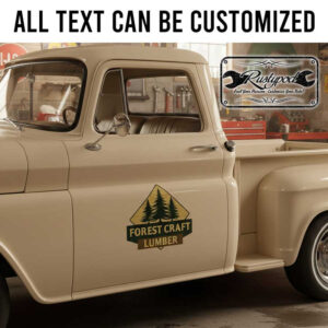 personalized woodworking lumber company lettering decal carpentry lettering sticker 13917