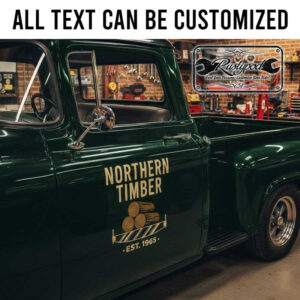 personalized timber company lettering sign truck graphics decal wood working decal carpenter lettering sticker 13927