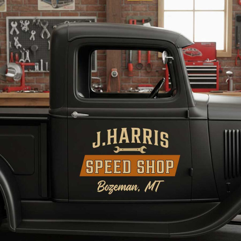 Rod Shop Sign personalized speed shop sign decal hot rod decal rat rod door sign ...