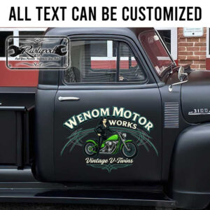 personalized motorwork pinstriping lettering decal motorcycle garage lettering decal hot rod sticker 13944