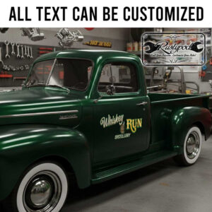 whiskey run distillery decal moonshine lettering decal hot rod sticker 13945