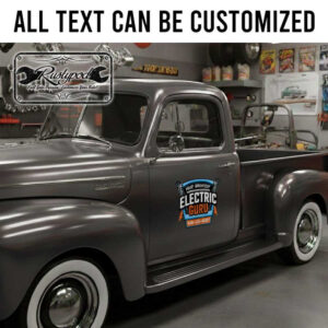 personalized electric company sign truck graphics pick up door sign sticker 13947